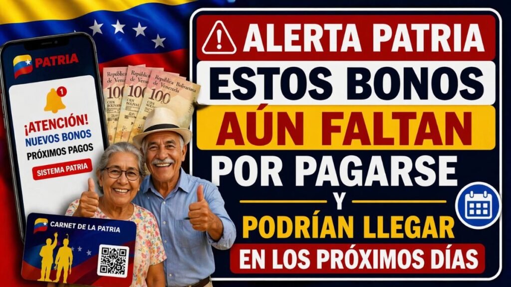Alerta Patria - Estos Bonos Aún Faltan por Pagarse y Podrían Llegar en los Próximos Días