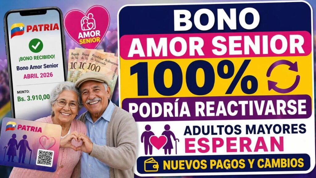 Bono Amor Senior 100% Podría Reactivarse - Adultos Mayores Esperan Nuevos Pagos y Cambios