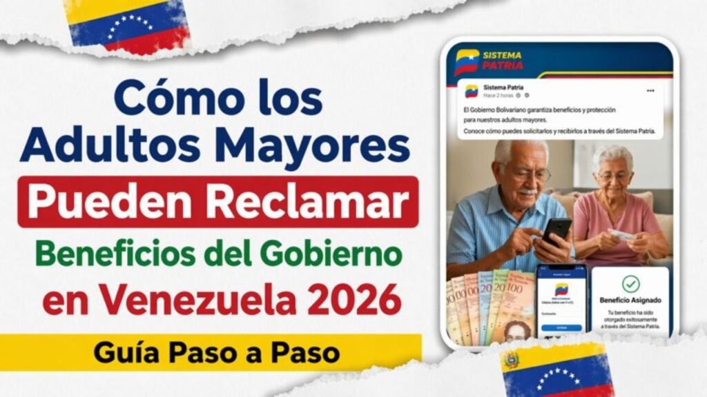 Cómo los adultos mayores pueden reclamar beneficios del gobierno en Venezuela 2026