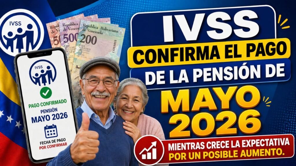 IVSS confirma el pago de la pensión de mayo de 2026 mientras crece la expectativa por un posible aumento