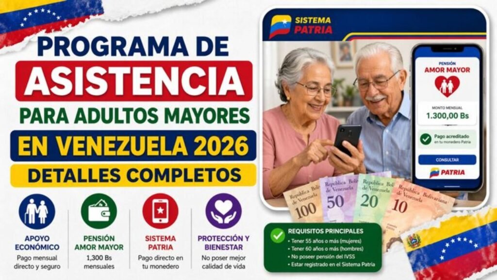 Programa de asistencia para adultos mayores en Venezuela 2026 – Detalles completos